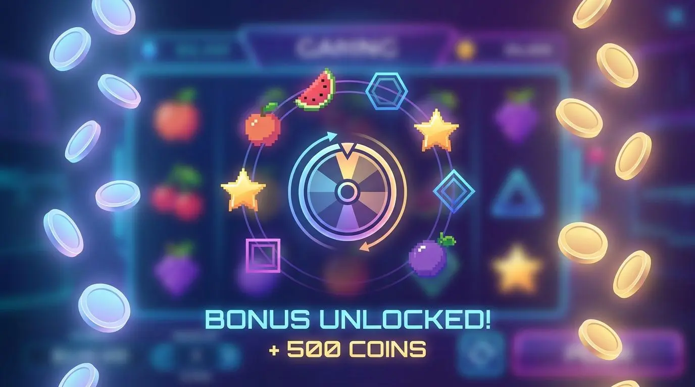 Illustration av välkomstbonus och free spins i en modern och neutral stil